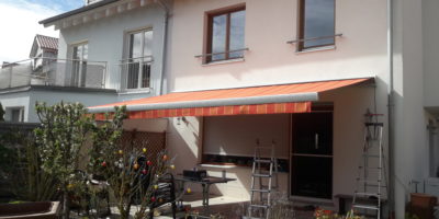 Markise neues Tuch aufgespannt